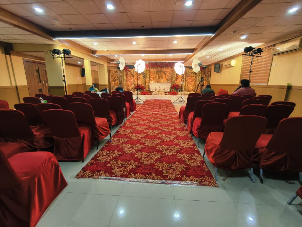 Spacious wedding hall in 5th floor