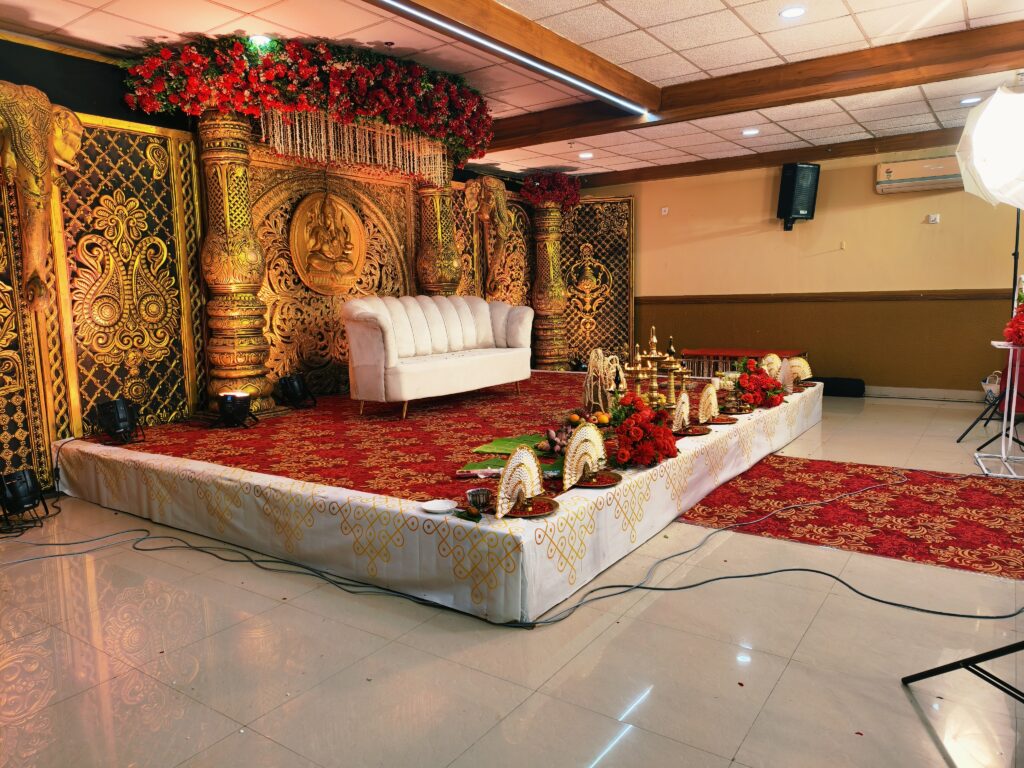 Wedding hall stage